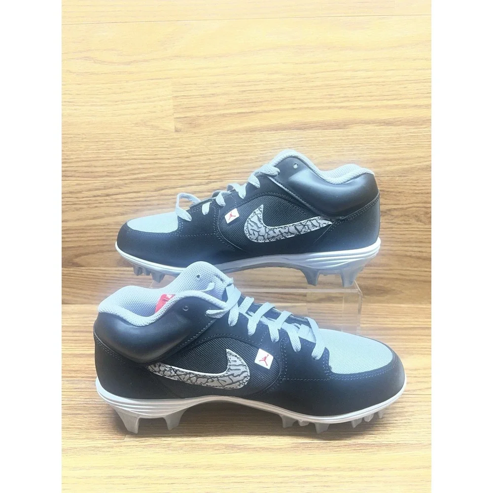Nike Men's Air Jordan Stadium 90 Low TD 'Black Cement' HQ0210-060 Size 9.5